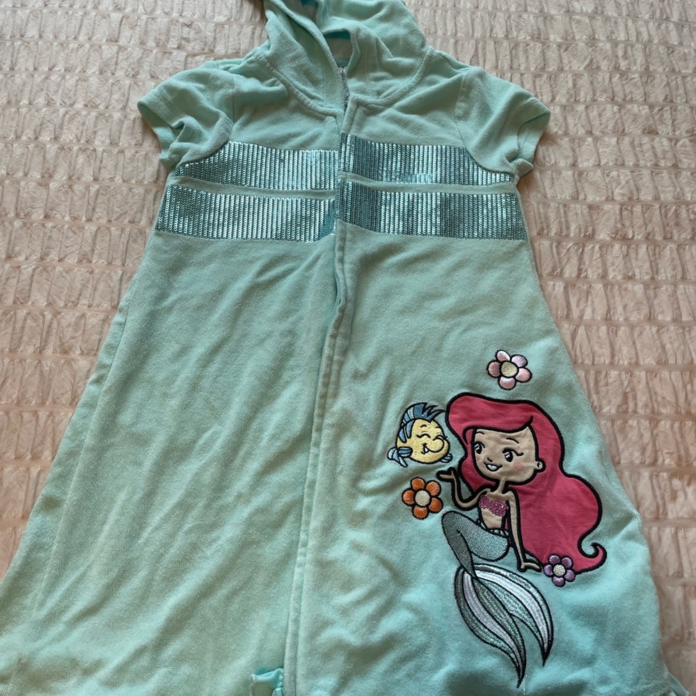 Disney Ariel Kids Swim Coverup - Aqua